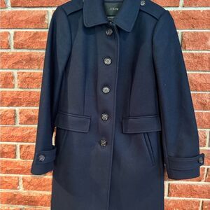 J. Crew Women's Navy Coat